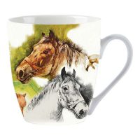 Set van 2 koffiemokken ‘Wild’ PAARDEN