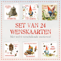 ACTIE! Set van 24 wenskaarten KABOUTER