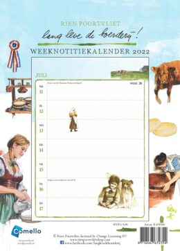 Rien Poortvliet weeknotitiekalender LANG LEVE DE BOERDERIJ 2022