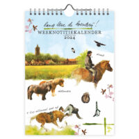 Rien Poortvliet LANG LEVE DE BOERDERIJ weeknotitiekalender EIGENWIJZE PAARDEN 2024