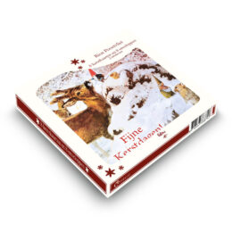 Rien Poortvliet kerstboxje kabouter  REEËN – KABOUTER FLUITEND OP HOORN