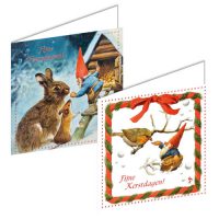 Rien Poortvliet kerstboxje kabouter KONIJN EN WOLMUIS – ROODBORSTJE
