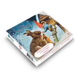 Rien Poortvliet kerstboxje kabouter KONIJN EN WOLMUIS – ROODBORSTJE