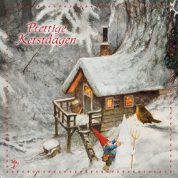 Rien Poortvliet kerstboxje kabouter  KABOUTER OP TAK – KABOUTERHUIS