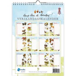 Rien Poortvliet verjaardagskalender LANG LEVE DE BOERDERIJ 21 X 30CM