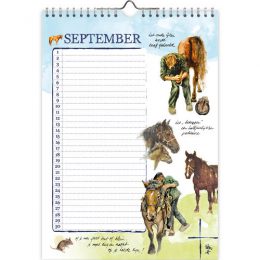 Rien Poortvliet verjaardagskalender LANG LEVE DE BOERDERIJ 21 X 30CM