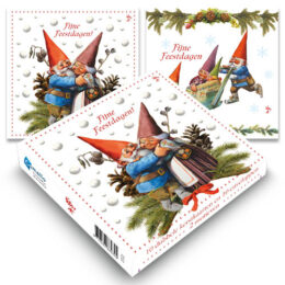 Rien Poortvliet kerstboxje KABOUTERKNUFFEL – SLEEEN