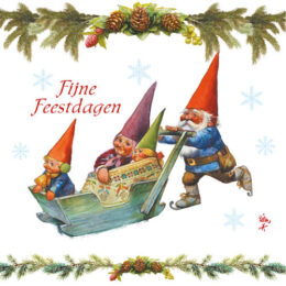 Rien Poortvliet kerstboxje KABOUTERKNUFFEL – SLEEEN