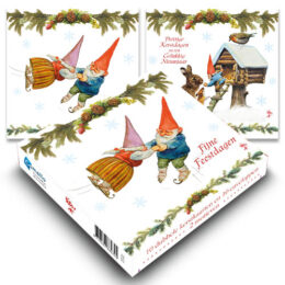 Rien Poortvliet kerstboxje DANSEN OP IJS – VOGELHUISJE
