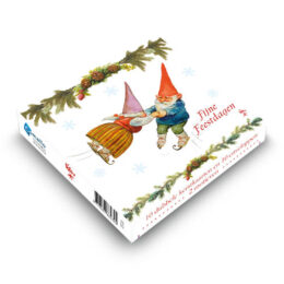 Rien Poortvliet kerstboxje DANSEN OP IJS – VOGELHUISJE