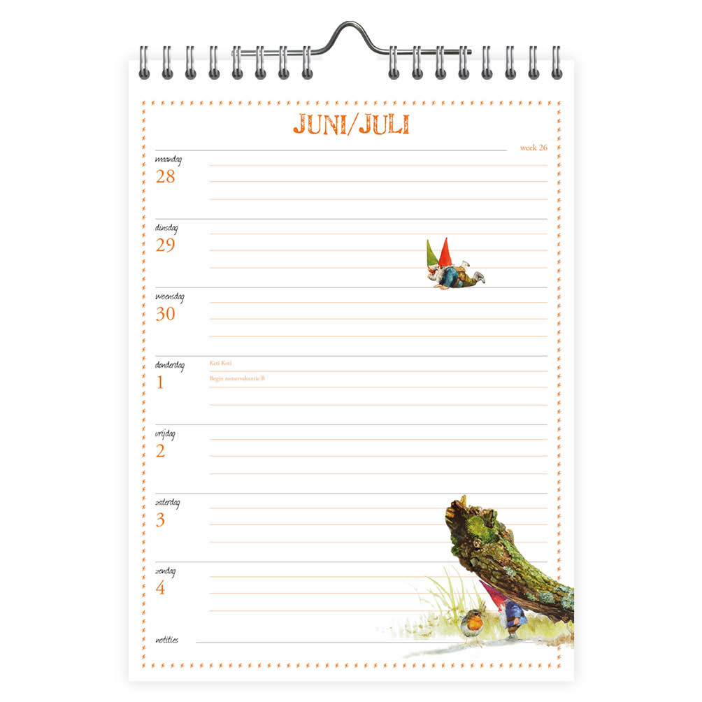 Rien Poortvliet Weeknotitiekalender Kabouter 2027 - Afbeelding 2
