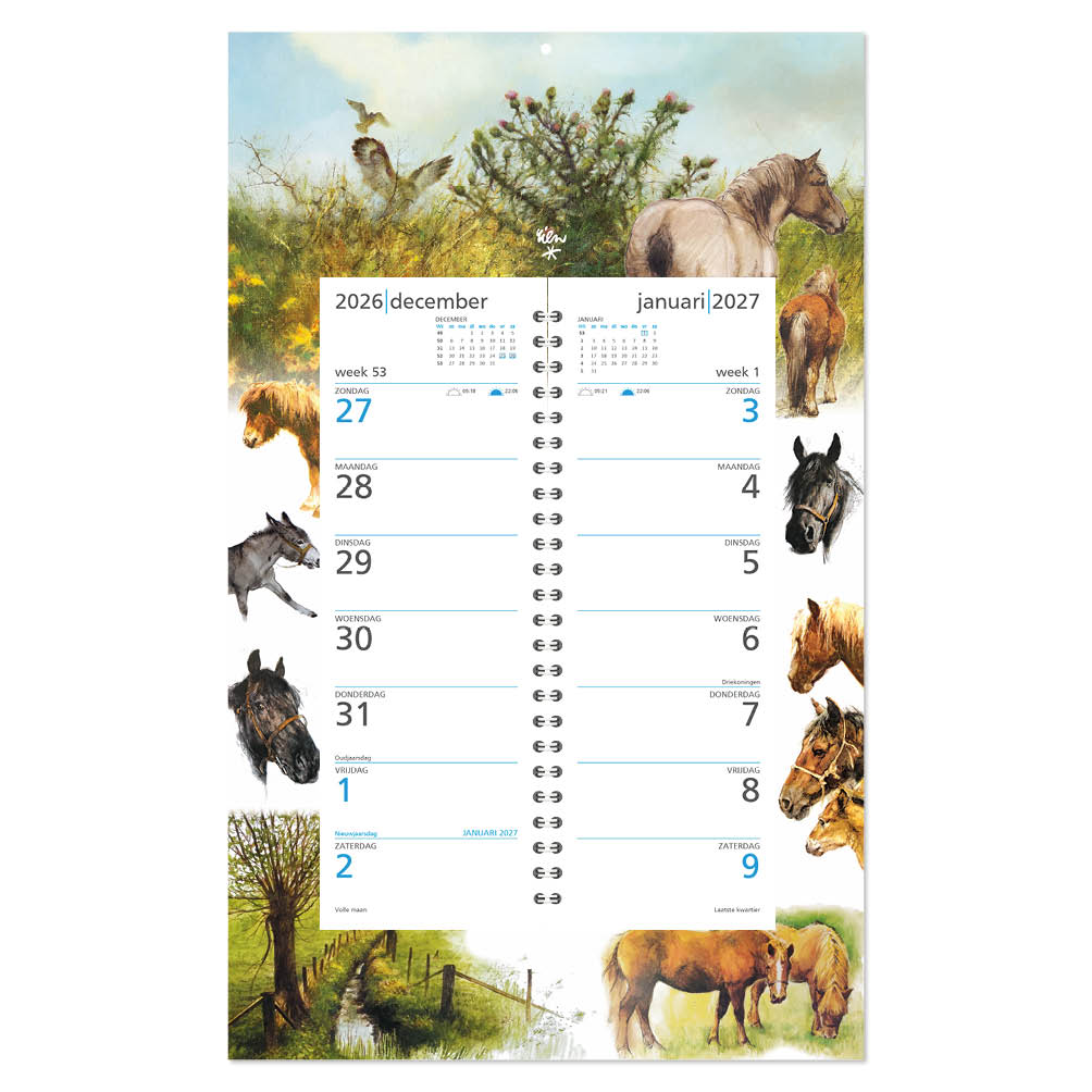Rien Poortvliet WEEKomleg op schild Paarden 2027