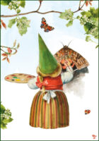 Rien Poortvliet wenskaart KABOUTER